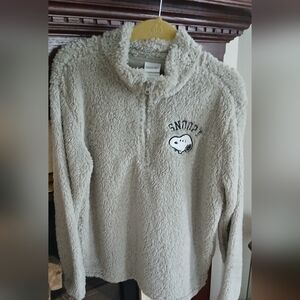 Peanuts Snoopy Gray Zip Fleece